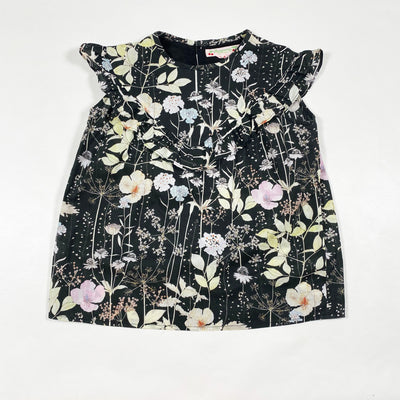 Bonpoint black floral blouse 4Y 1