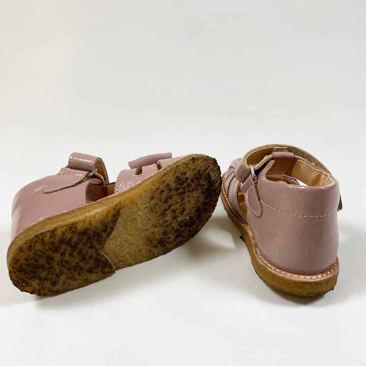 Angulus pink patent leather sandals with bow 21 4