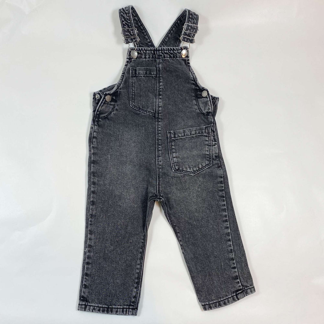 Zara faded black denim dungarees 18-24 1