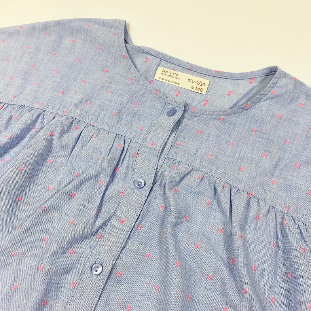 Zara blue confetti blouse 9-10Y/140 2