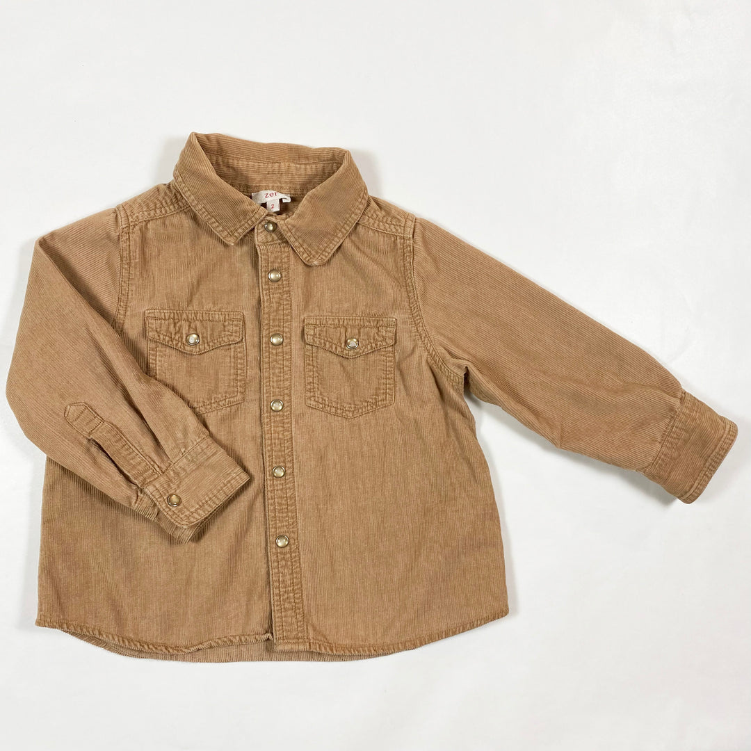 Zef camel corduroy shirt  2Y 1