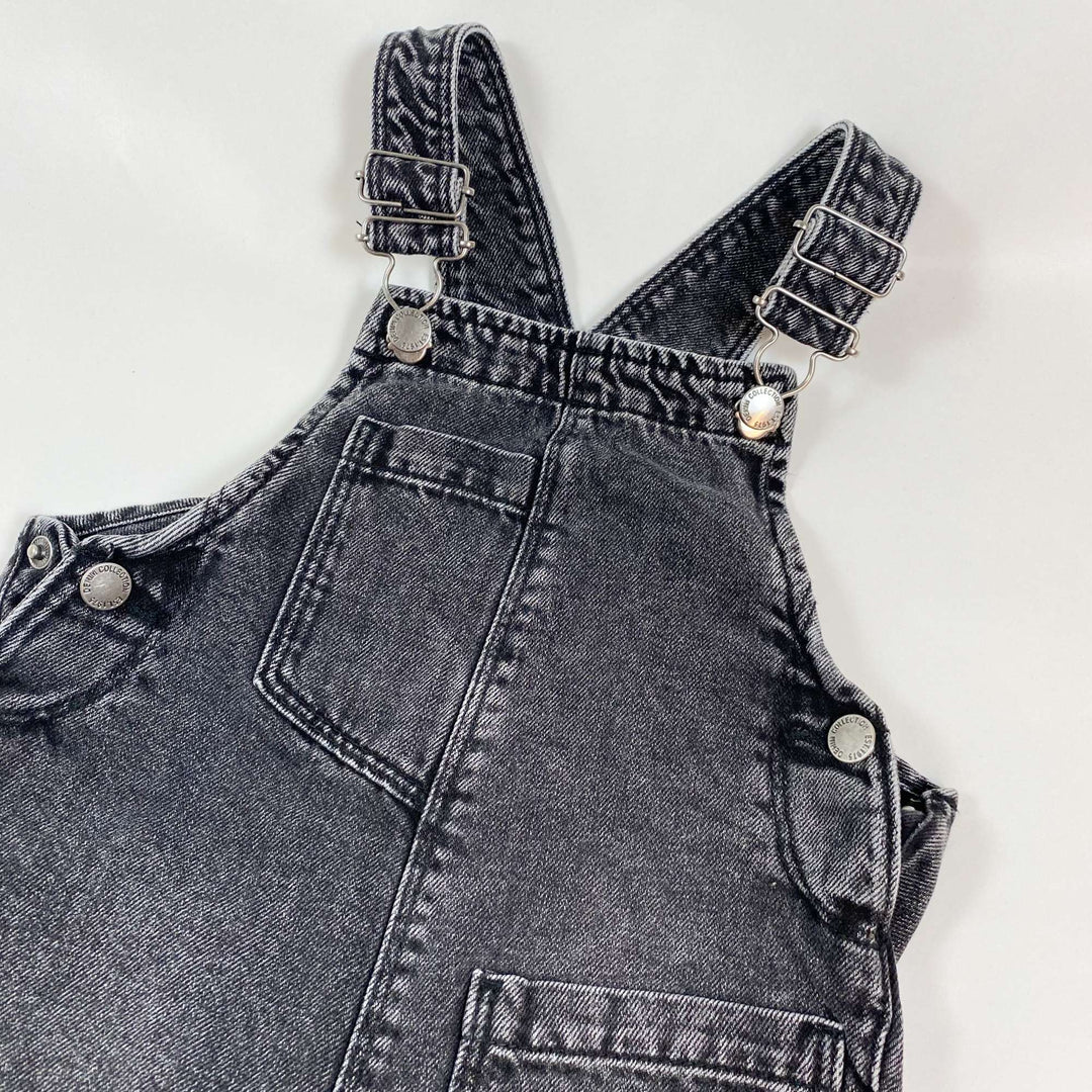 Zara faded black denim dungarees 18-24 2