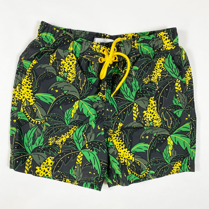 Stella McCartney Kids green leopard print Palms swimshort Second Season diff. sizes