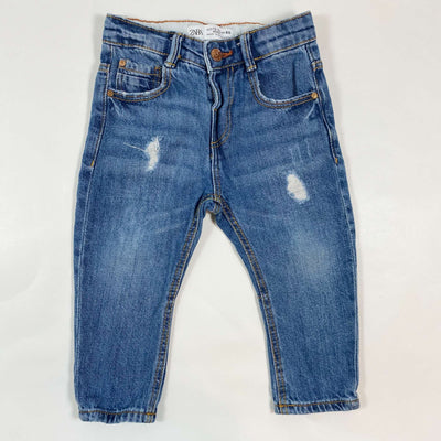 Zara blue distressed jeans 12-18M/86 1