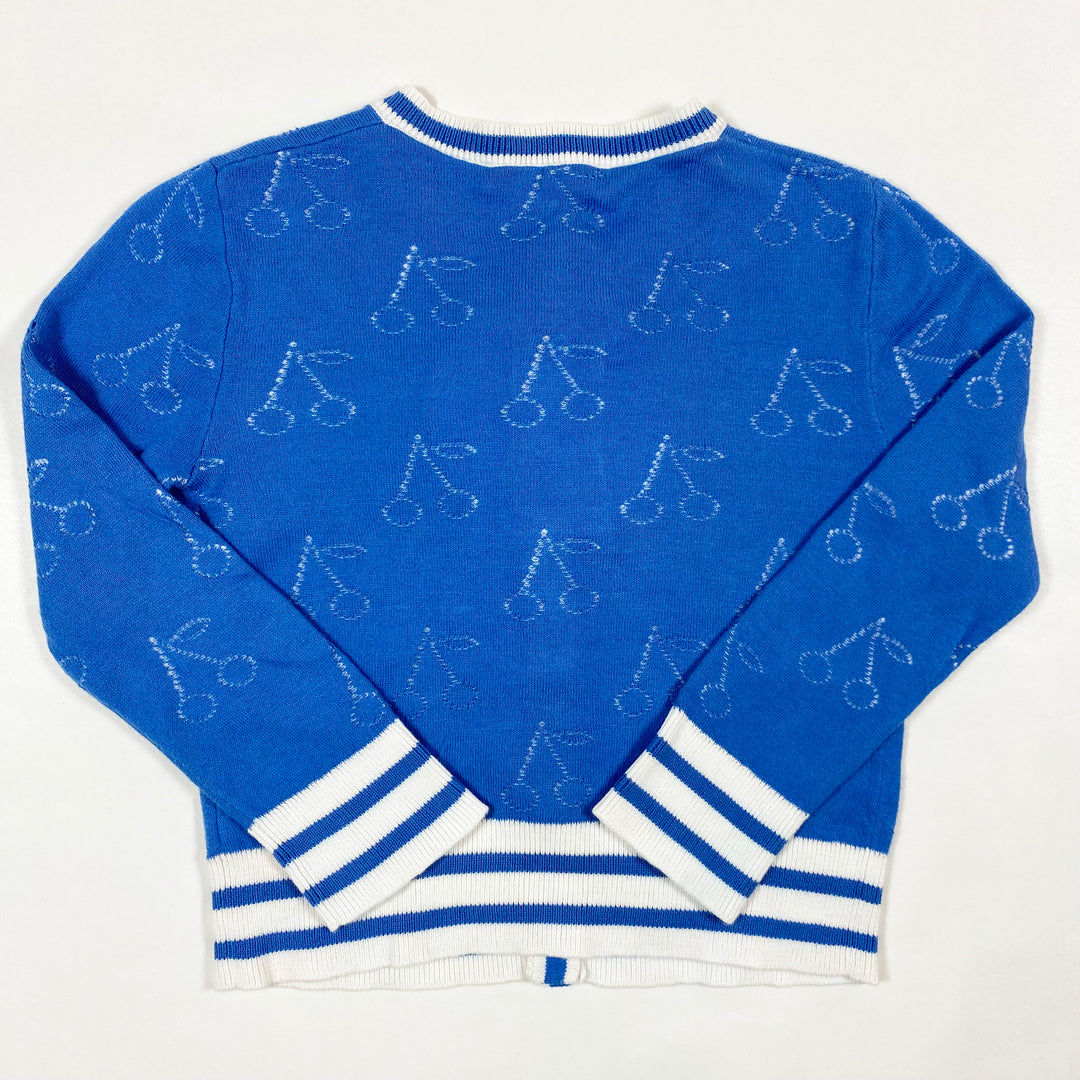 Bonpoint blue cherry pointelle cardigan 3Y 3