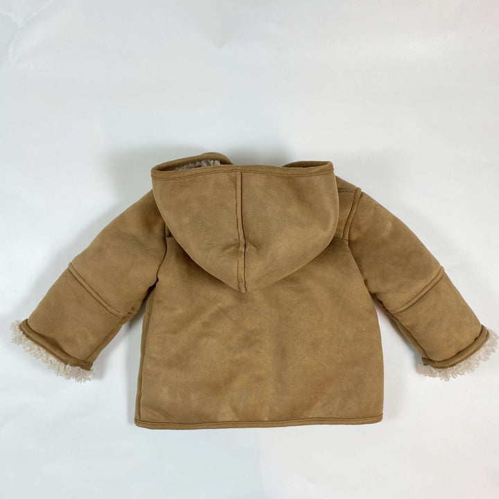 Zara beige faux shearling coat 9-12M/80 3