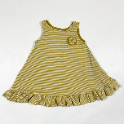 Petit Bateau mustard stripe dress 12M/74 1