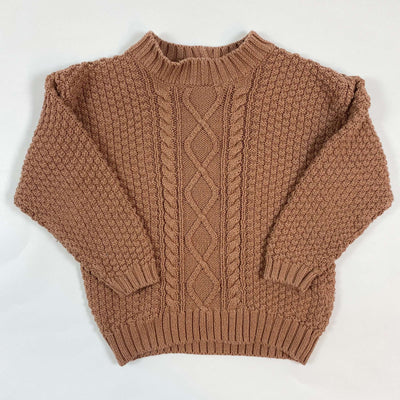 Quincy Mae soft brown knitted sweater 18-24M 1