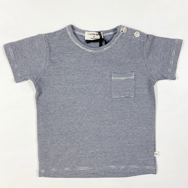 1+ in the Family cadaques blue short-sleeved striped t-shirt Second Season diff. sizes