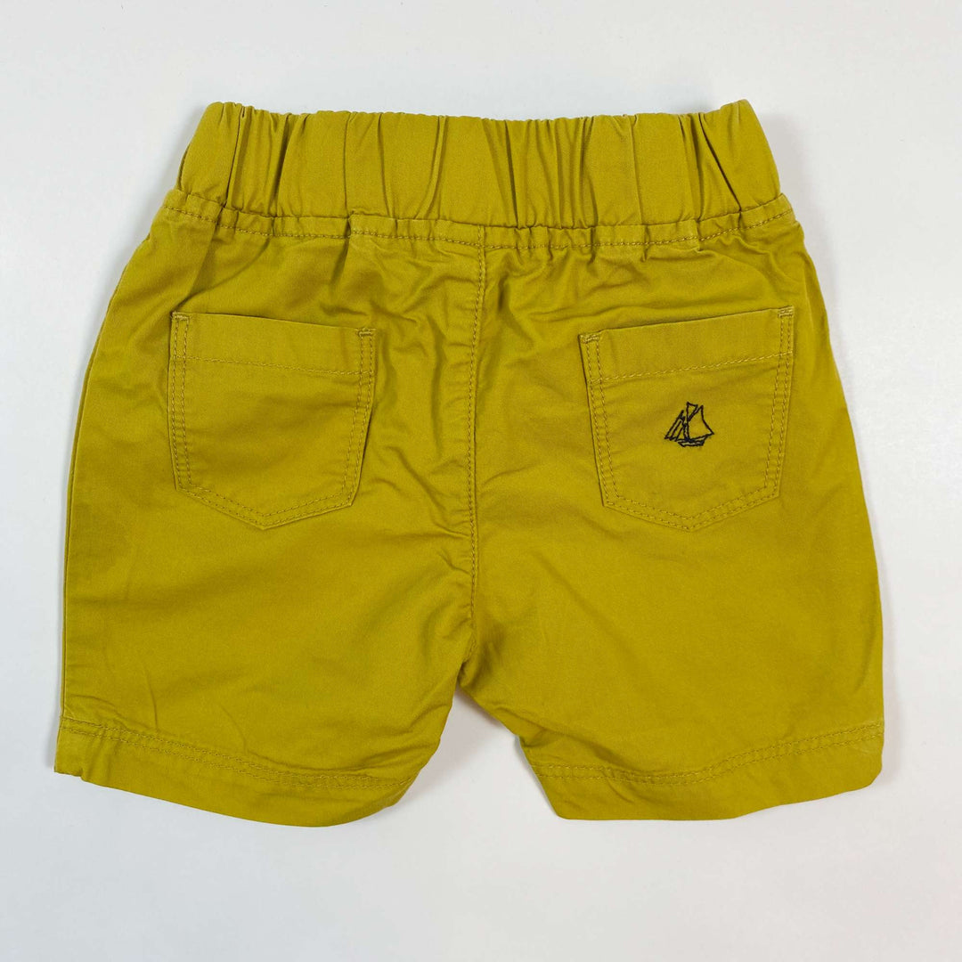 Petit Bateau mustard cotton shorts 6M/67 2