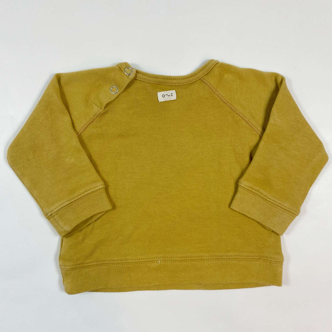 Organic Zoo mustard print sweatshirt 3-6M 2