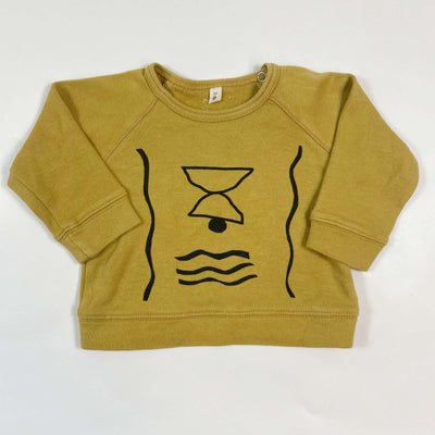 Organic Zoo mustard print sweatshirt 3-6M 1