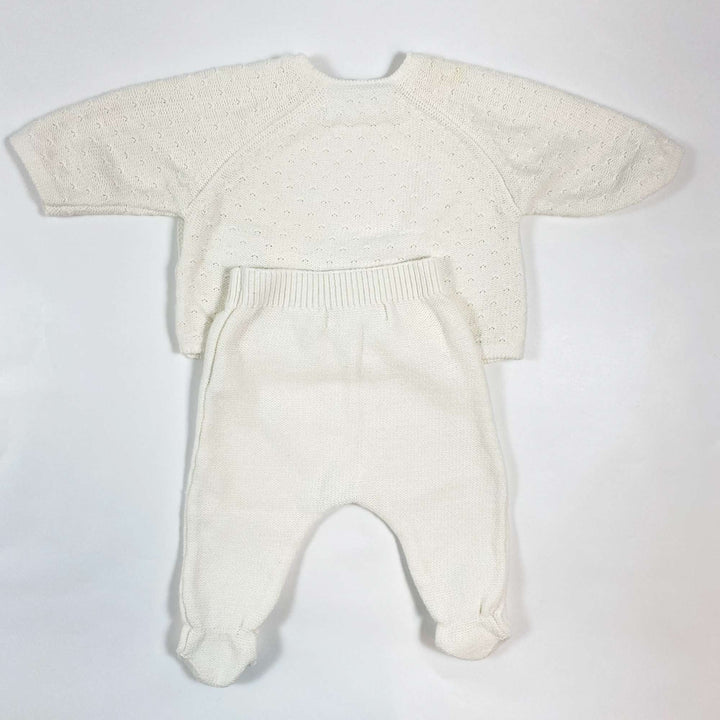Zara white knit baby set 0-1M/56 3