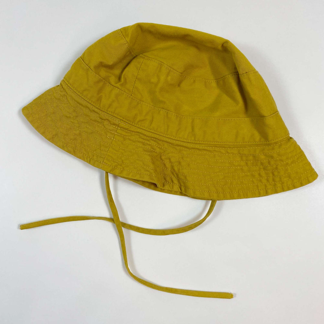 Petit Bateau mustard cotton sun hat 3-6M/67 2