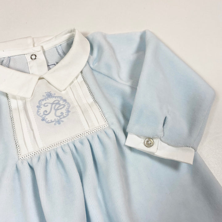 Tartine et Chocolat light blue velvet pyjama 6M 2