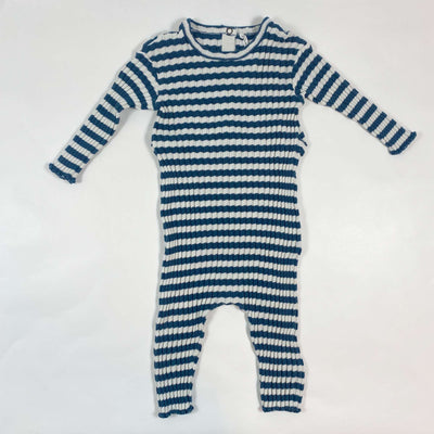 Babe & Tess petrol stripe knitted jumpsuit 9M 1