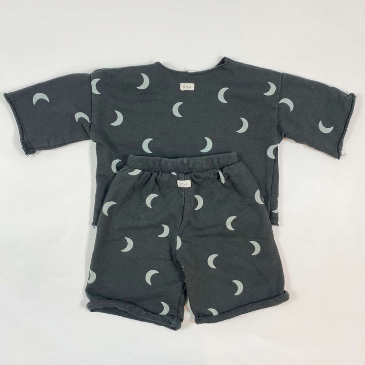 Organic Zoo dark grey moon print lounge set 0-6M 2