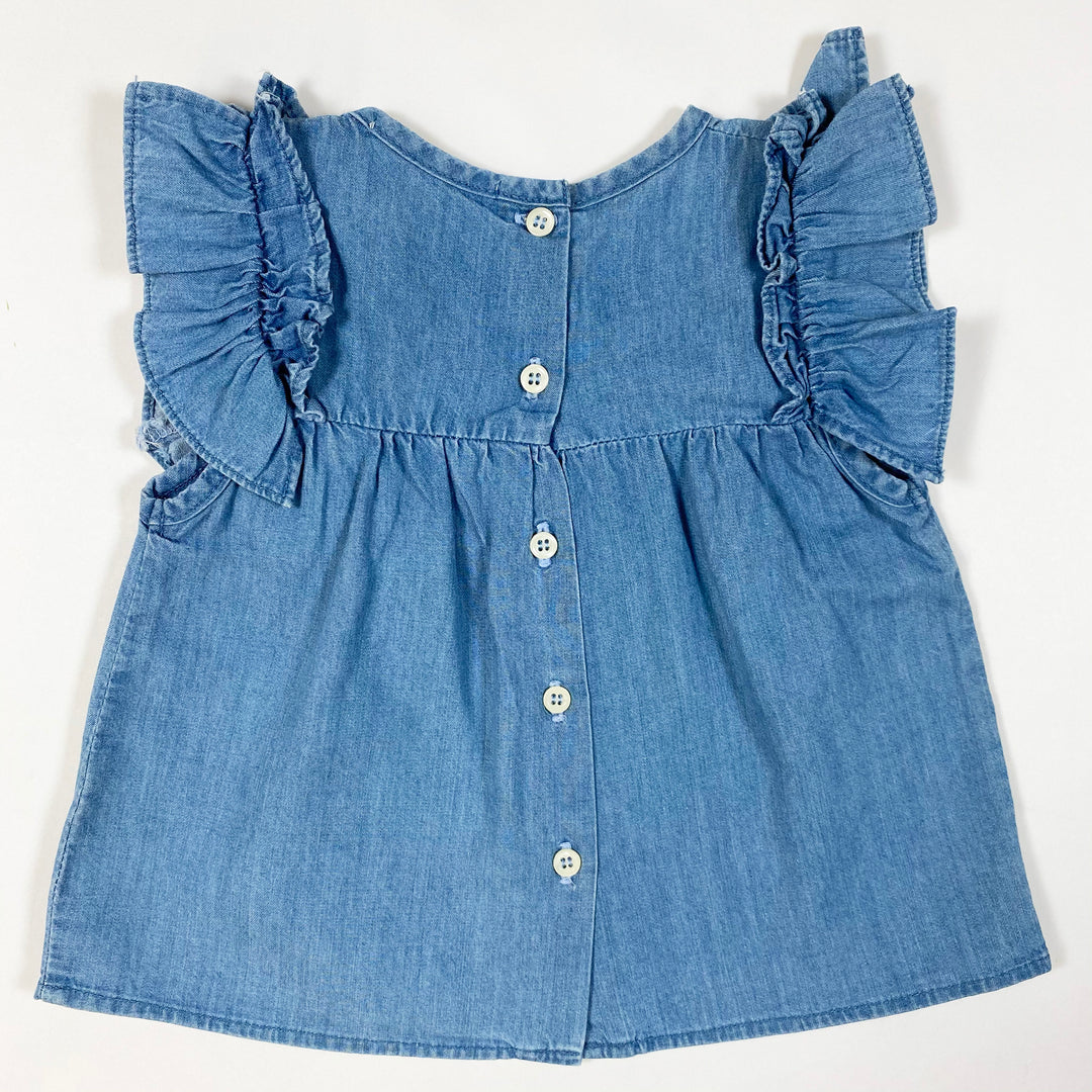 Louis Louise blue ruffle blouse  Second Season diff. sizes