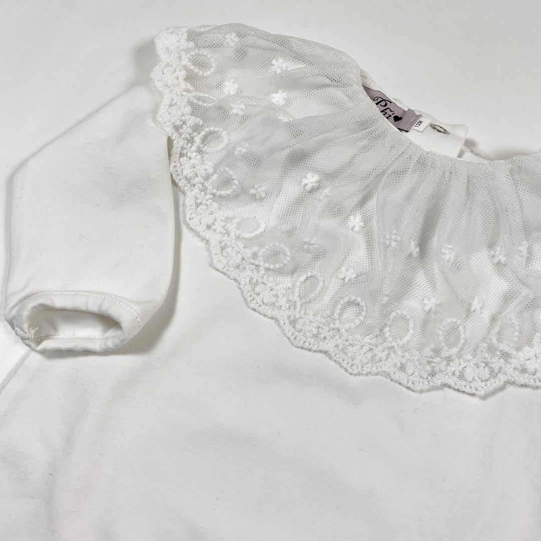 Phi Clothing white body with lace collar 12M 2