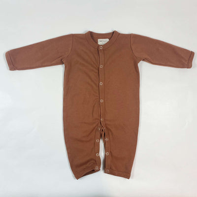 Story Fabrics rust brown organic jumpsuit 2-6M&62-68 1