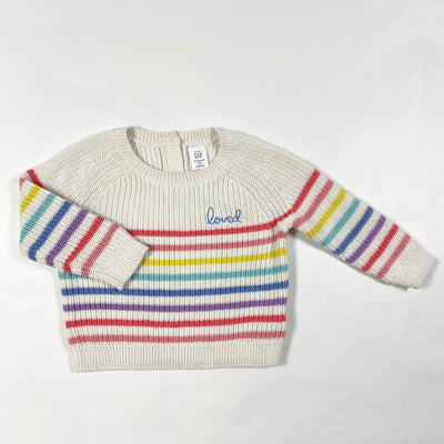 Gap rainbow knit sweater 12-18M 1