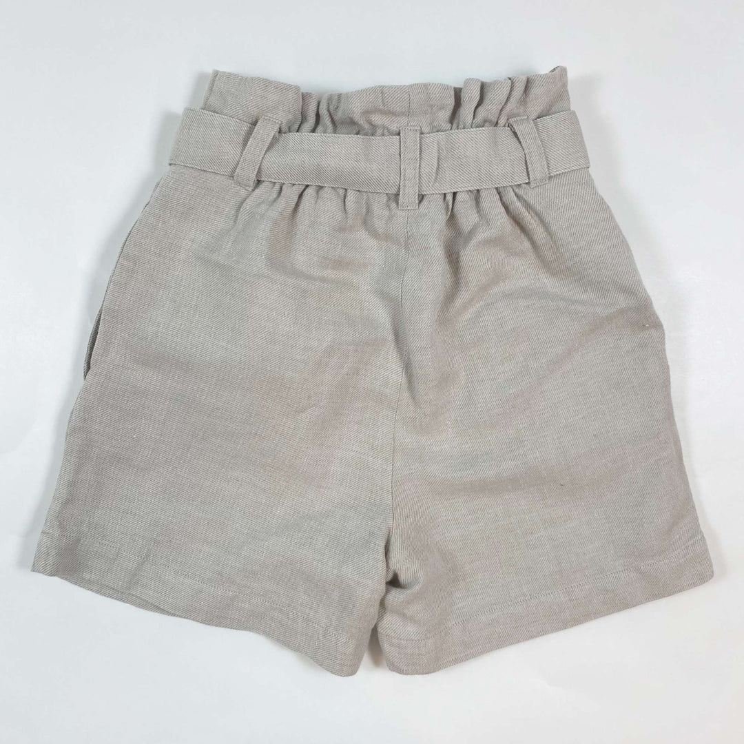 Bonpoint ecru high waist shorts with belt 6Y 3