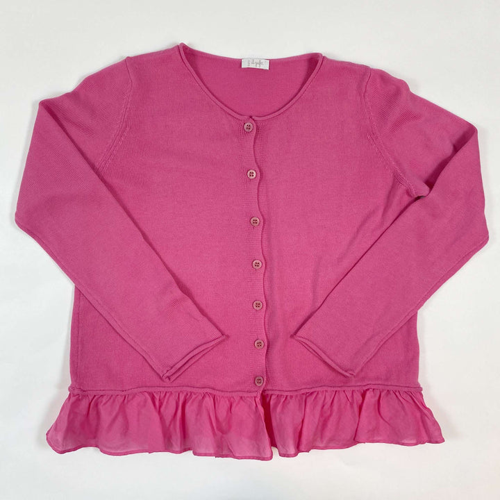 Il Gufo pink cotton cardigan with voile 8Y 1