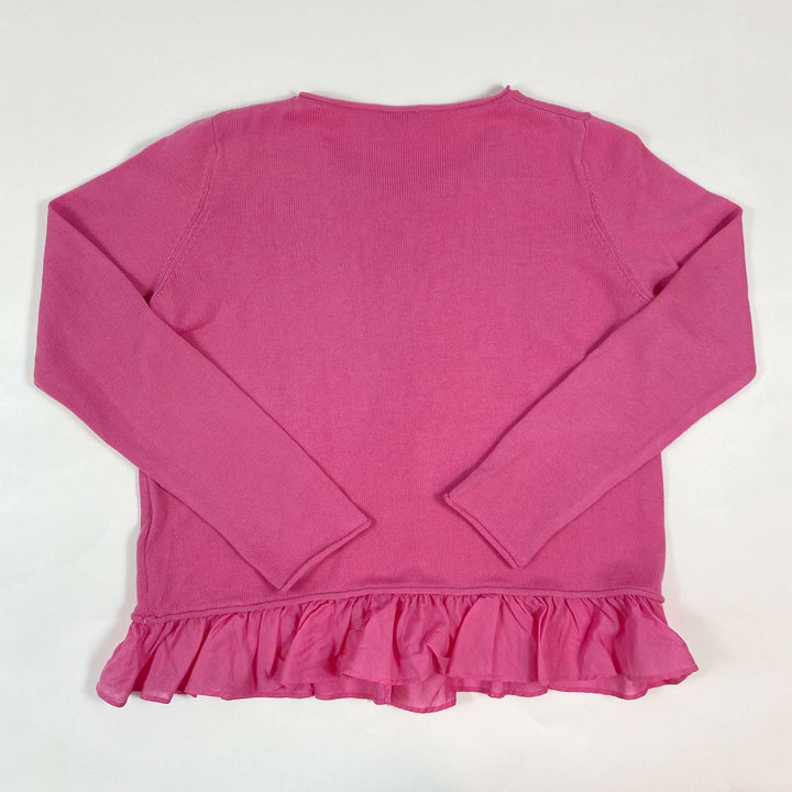 Il Gufo pink cotton cardigan with voile 8Y 2