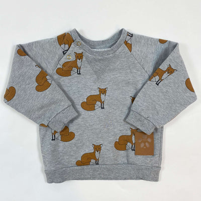 Mini Rodini grey fox print sweatshirt 68/74 1