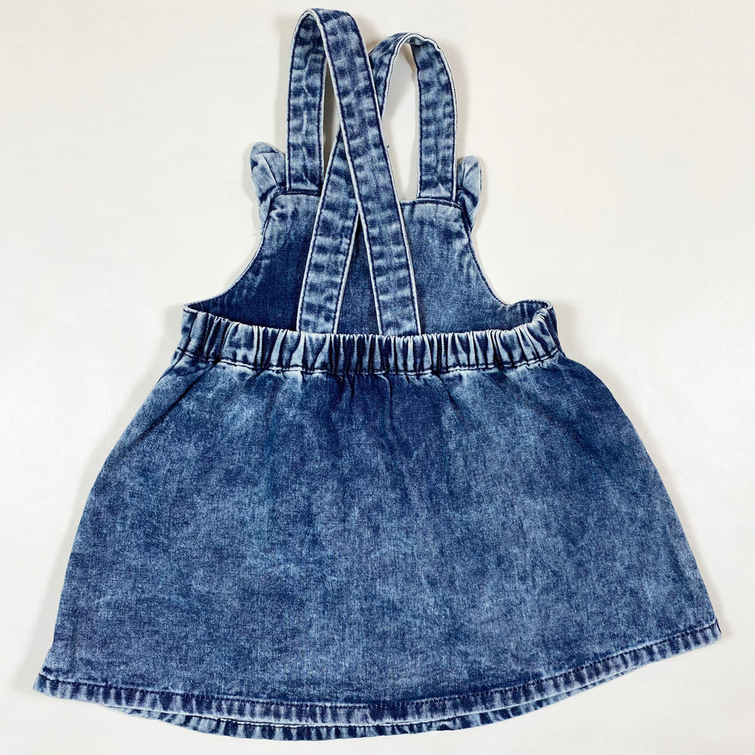 Benetton denim cat pinafore 6-9M/68 3