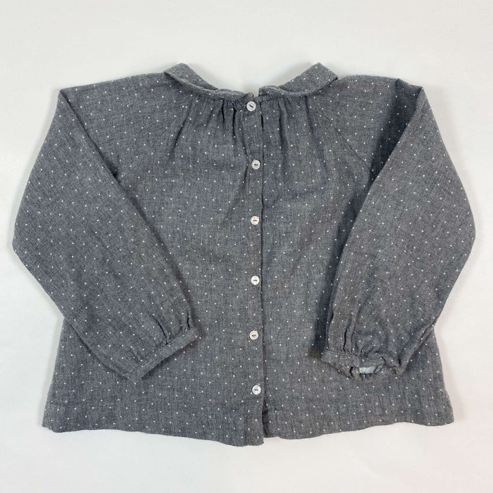 Jacadi grey dotted blouse 36M/96 2