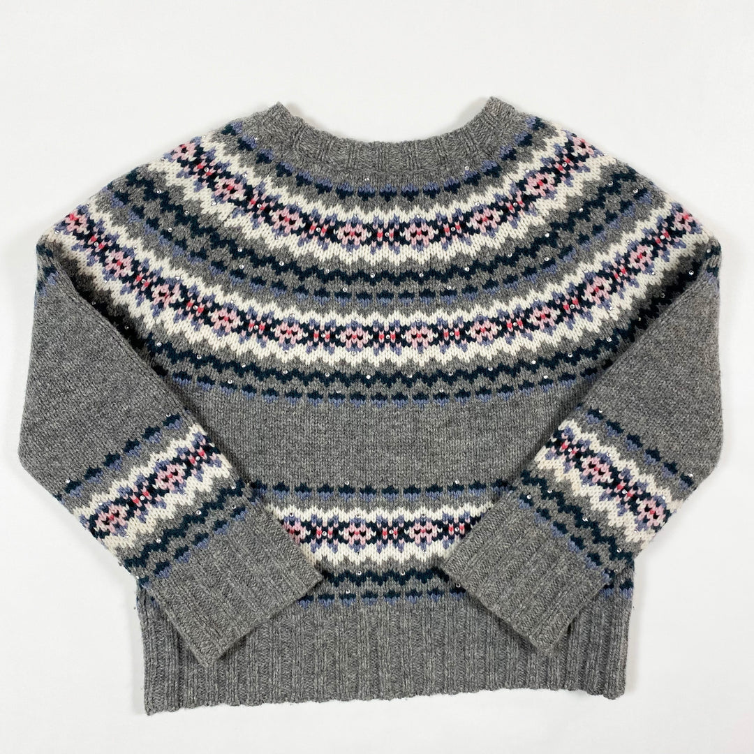 Bonpoint grey festive fair isle knit 6Y 3