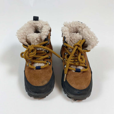 Zara shearling lined suede winter mountain boots 23 1