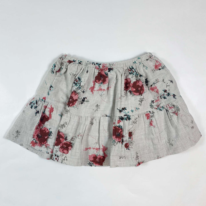 Bonpoint grey floral skirt 4Y/104 2