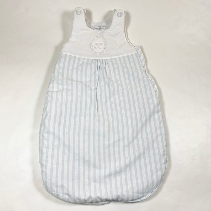Tartine et Chocolat white blue striped padded sleeping bag T1 1