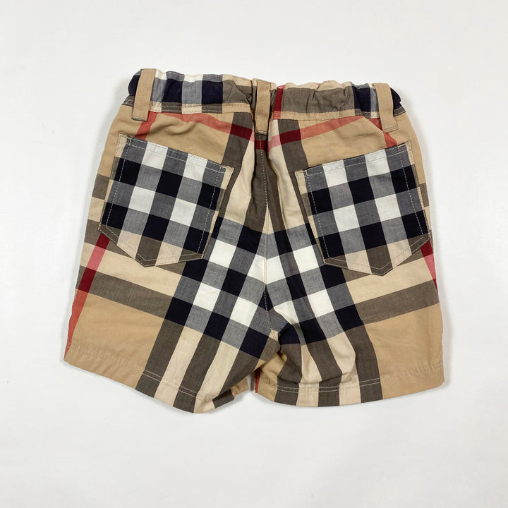 Burberry beige iconic checked shorts 9M/71 2