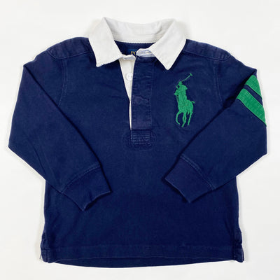 Ralph Lauren navy/green rugby shirt 3Y 1