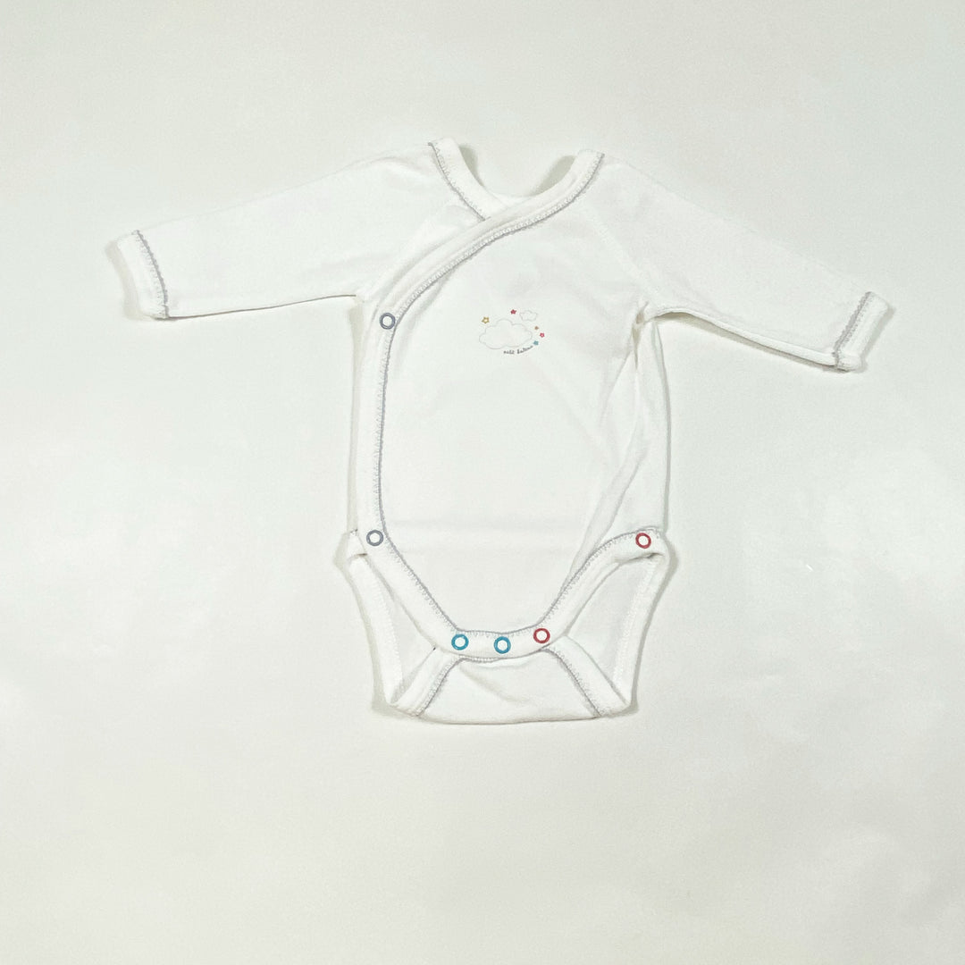 Petit Bateau white cloud wrap body N/50 1