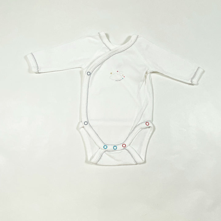 Petit Bateau white cloud wrap body N/50 1