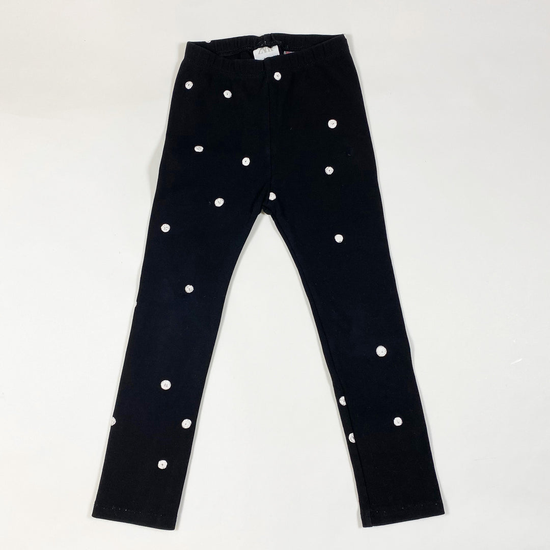 Zara black polka dot leggings 4-5Y/110