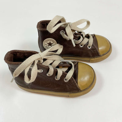 Converse brown leather high-top Chuck Taylors 22 1