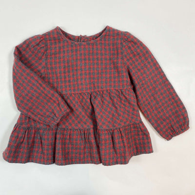 Zara red/grey tartan blouse 2-3Y/98 1