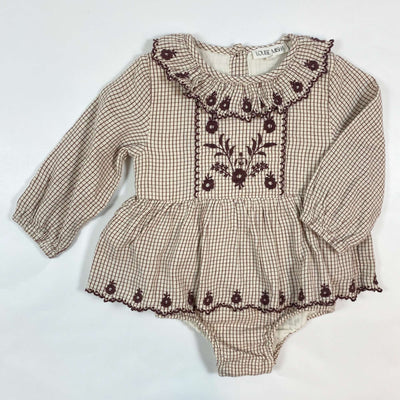 Louise Misha cream embroidered romper 18M 1