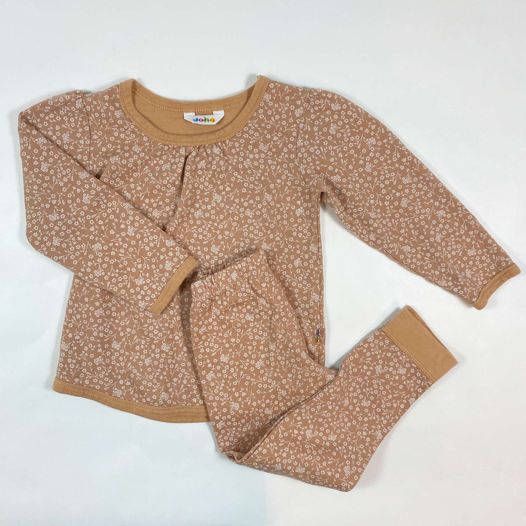 Joha soft terracotta floral print merino set 98/104 1