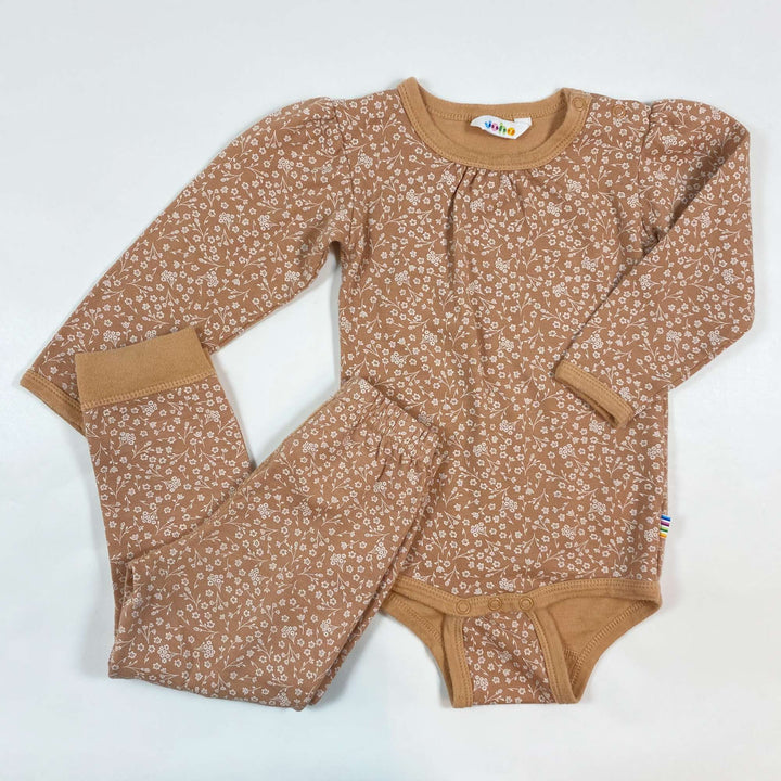 Joha soft terracotta floral print merino set 86/92 1