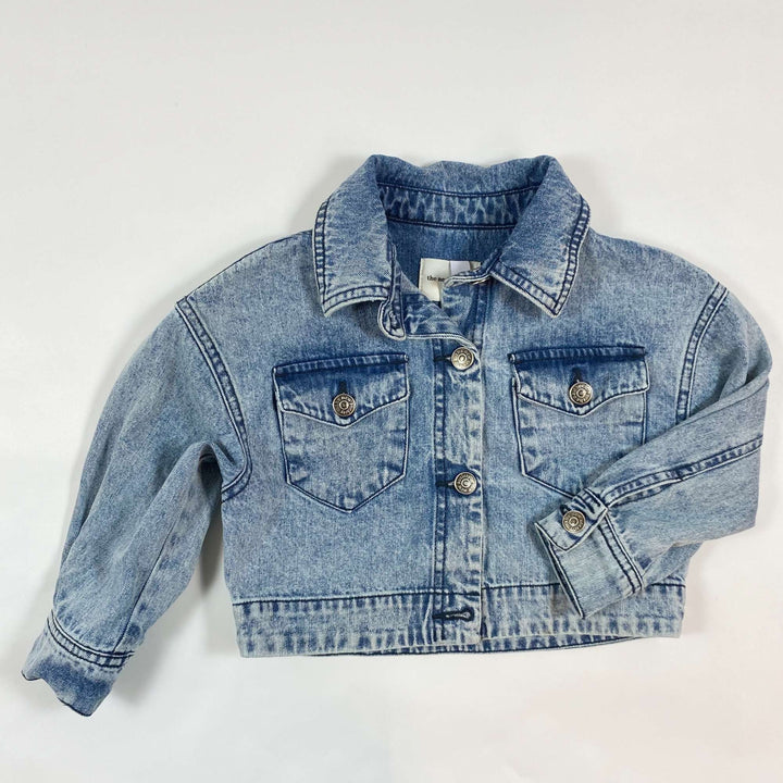 The New Society stonewashed cropped denim jacket 4Y 1