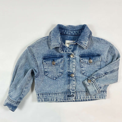 The New Society stonewashed cropped denim jacket 4Y 1