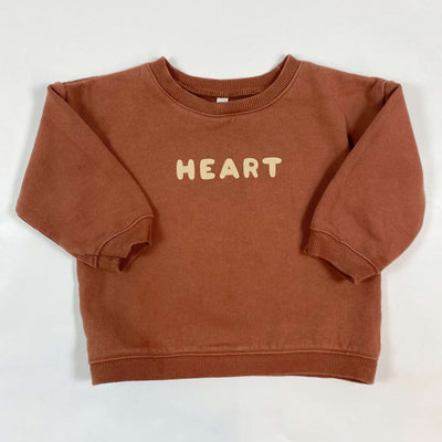 Organic Zoo brown Heart sweatshirt 1-2Y 1