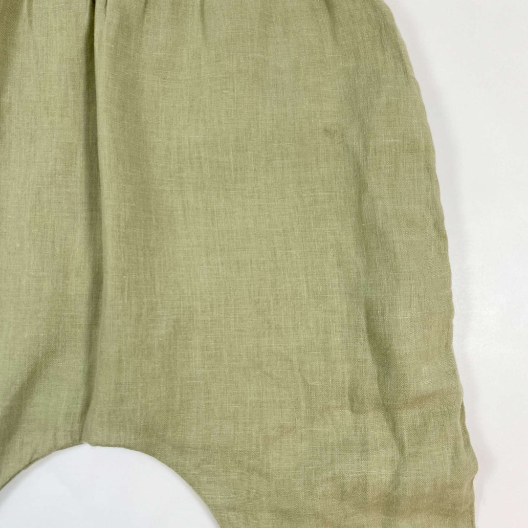 Matona soft green organic linen blend jumpsuit 1-2Y 2