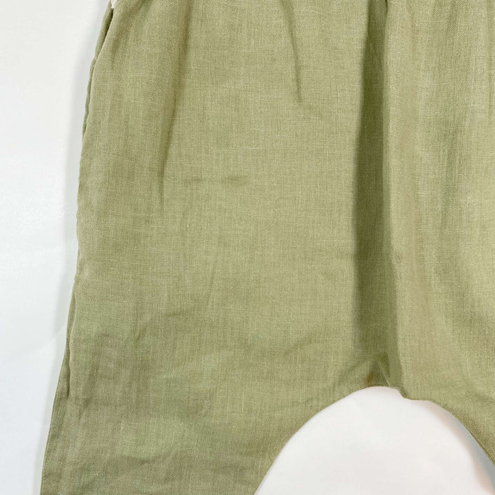Matona soft green organic linen blend jumpsuit 1-2Y 4